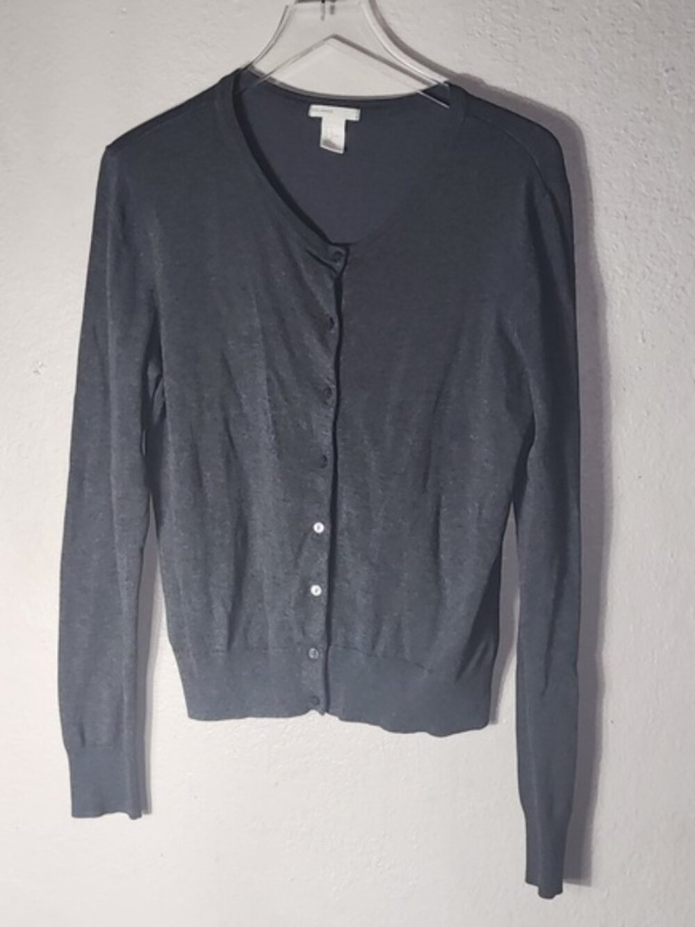 Women Button Down Gray sweather